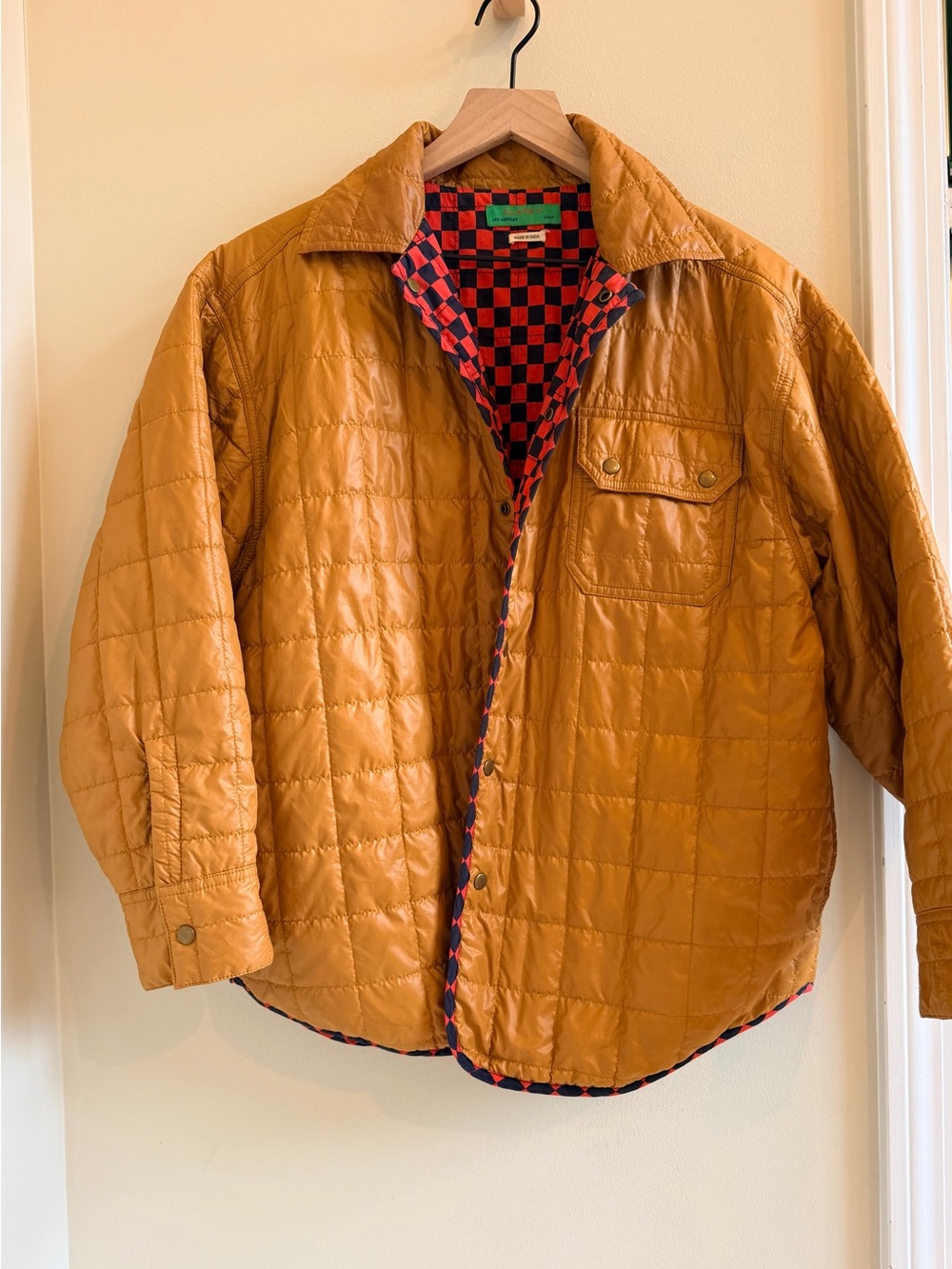 Clare V Jacque Jacket - Camel Quilted Nylon Small $365